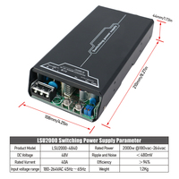 Alimentation à découpage AC-DC HLTNC LSU-2000 Série 2000W, entrée 180-264V, sortie 48V 40A 60V 33A, SMPS pour imprimante 3D CNC