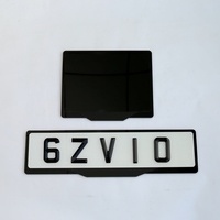 Cadre de plaque acrylique logo personnalisé 3D Gel lettre en fibre de carbone 4D acrylique lettre taille britannique couverture de plaque de voiture support de plaque d'immatriculation
