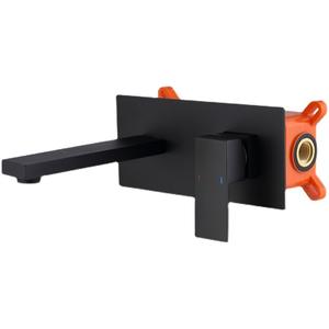 <span class=keywords><strong>Robinet</strong></span> de lavabo dissimulé noir tout cuivre <span class=keywords><strong>Robinet</strong></span> de lavabo encastré pour hôtel, prise murale chaude et froide - Product Image 3