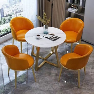 Zxm Dining Room Dinner <b>Table</b> and Chair <b>Set</b> Office Meet <b>Table</b> and Chairs Wholesale Round Dining <b>Table</b> <b>Set</b> 4 Chairs - Product Image 2