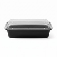 Outdoor-Picknick Lebensmittelechter PP Rechteckiger Behälter Tragbare Auslaufsichere Mikrowellengeeignete Bento-Box 42oz Multifunktionale Reisebox