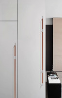 Poignées de placard en cuir véritable de vachette en acier inoxydable 304 massif, marron, blanc, noir, de luxe, pour armoires de cuisine - Vente chaude