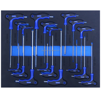 Ensemble d'outils de garage avec clé à cliquet, pinces et tournevis, organisés dans un coffret en mousse EVA