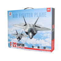 Avion télécommandé planeur RC modèle de chasseur F22 2.4G 3 canaux 200m de distance de contrôle prêt à l'emploi avec chargeur et batteries pour 10