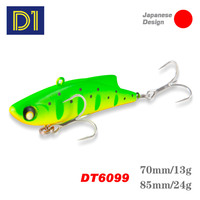 Vente en gros Leurre de pêche artificiel VIB Vibration Crankbait 85mm 21g pour la pêche sur glace hivernale, coulant, avec sonnette et hameçon triple, Isca, Leurre dur