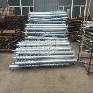 Vis hélicoïdale galvanisée Pile Système de montage solaire Terre Terre Rayonnage solaire <span class=keywords><strong>Pier</strong></span> Rayonnage solaire Terre Vis de pieu de terre - Product Image 1