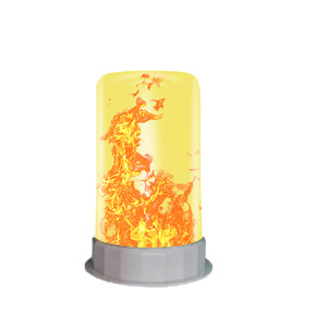 <b>LED</b> Flame Effect Lamp Battery Powered Desktop Camping Light With Realistic <b>Fire</b> Motion For Outdoor Indoor Use - Product Image 1