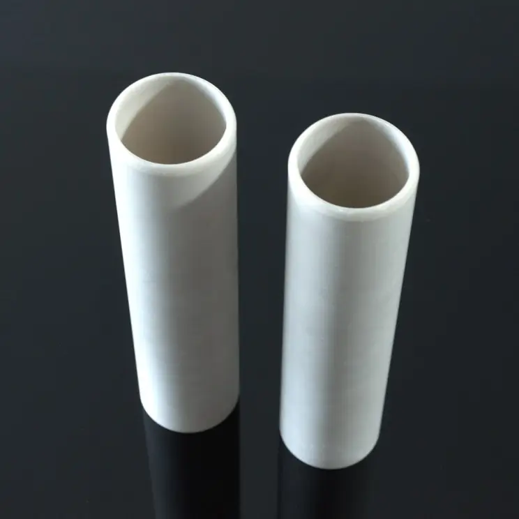 OEM aluminium nitride Tubes AlN High Alumina Ceramic Pipes