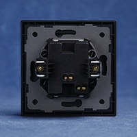Interrupteur d'Applique Murale UE avec Indicateur LED de Luxe Doux au Toucher Noir de Couleur One Gang One Way Electrical On Off Switches pour la Maison