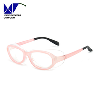 Monture de prescription ovale personnalisée OEM TPEE&TR90, anti-lumière bleue, pour enfants et adolescents, taille 50-17-130, fournisseur direct d'usine