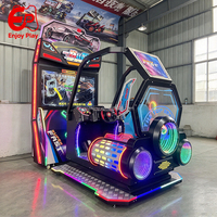 Simulateur de voiture LCD dynamique 55 pouces avec retour de force et cockpit de mouvement pour salles de jeux et parcs d'attractions, vente en gros et personnalisation