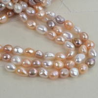 Perles de culture d'eau douce baroques plaquées or, perles en vrac pour bracelet DIY femme, vente en gros