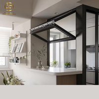Ventana Plegable sin Marco Estilo Francés Angel, Vidrio Templado, Aleación de Aluminio, Insonorización y Aislamiento Térmico para Cocina y Uso Exterior