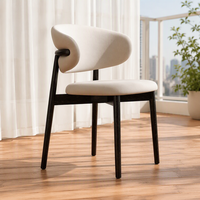 Chaises de salle à manger empilables en bois massif modernes avec des tissus populaires pour la maison et la restauration.