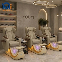 YOUYI Fauteuil de Pédicure Électrique de Luxe avec Bassin Spa pour les Pieds et Massage, Idéal pour Salons de Manucure et Pédicure