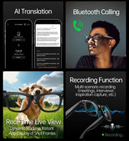 Lunettes intelligentes W620 avec caméra HD 8MP, enregistrement vidéo, transmission Wi-Fi, traduction en temps réel, casque intelligent portable