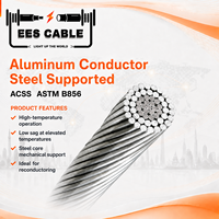Conducteur aérien nu en aluminium à armature en acier (ACSS) conforme à la norme ASTM B856 pour la transmission d'énergie à haute température