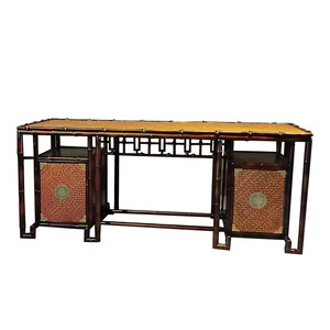 Handmade Bamboo Calligraphy Table With Key Lock Durable Writing Desk For Office Or Study Room - Product Image 3