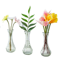 Vase en verre miniature moderne abordable pour la décoration de la maison, style luxueux, vase à fleurs en cristal pour le salon et la chambre à coucher