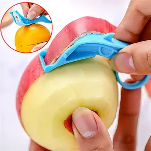 Alat dapur plastik kreatif cincin Melon Planer pengupas buah pisau pengupas oranye peralatan dapur serbaguna dropshipping