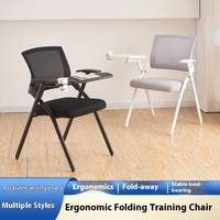 Chaise de conférence pliable de style moderne en bois massif avec cadre en fer et tabouret intégré, tableau d'écriture, modèle HQ