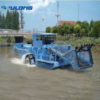 Récolteuse de mauvaises herbes flottante à grande vitesse avec profondeur de coupe réglable pour l'entretien de la rivière pour le nettoyage des lacs