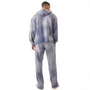 Survêtement pour homme LONG MISSION INDUSTRY, entièrement en molleton de coton, respirant, léger, décontracté, pour l'hiver, avec cordon de serrage - Product Image 2
