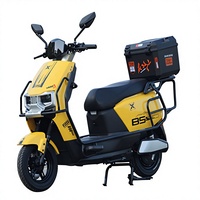 Moto électrique 72V 1500W, scooter longue portée à deux roues, batterie 32Ah, 70 km d'autonomie, frein à disque étanche, suspension hydraulique