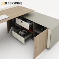 Bureau de travail moderne pour cadre, bureau simple en bois, mobilier de bureau direct, bureaux de direction pour PDG