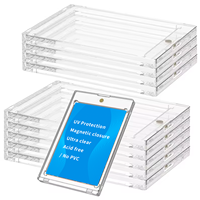 Porte-cartes magnétique professionnel en acrylique transparent avec protection UV, pour cartes de basket-ball, pour l'affichage des cartes à collectionner