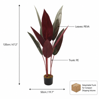 Plante artificielle d'oiseau de paradis tropicale d'intérieur, fausse plante en pot pour chambre à coucher, appartement, décoration sur pied