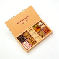 Boîte cadeau en carton biodégradable de luxe pour biscuits, avec 4/6/9 compartiments, idéale pour les pâtisseries, vente chaude, boîte à bonbons et chocolats