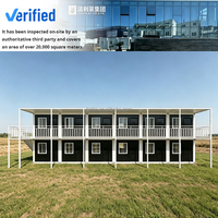 Casa Contenedor Prefabricada de Acero de Alta Calidad de 2 Pisos, Contemporánea, de 20 pies, Aislada, para Oficina o Apartamento, de Ensamblaje Rápido