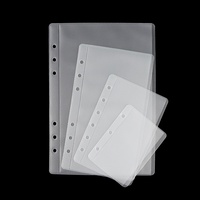 Pochette transparente givrée en PVC à ouverture extérieure, à poche unique, pour classeur à feuilles mobiles A5/A6/A7, mini-organisateur sans fermeture éclair, impression numérique