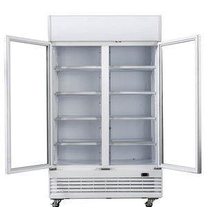 Dukers Auto Defrost Upright Beverages Showcase With <strong>Double</strong> Glass <strong>Doors</strong> Freezer <strong>Refrigerator</strong> - Product Image 6