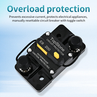 Interruptor de circuito de CC de 12/48 V, 50-300 A, con reinicio manual, protector de batería, inversor automotriz, cabrestante, portafusibles de audio