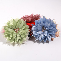 Broche en tissu 3D faite à la main de 10 cm avec strass, fleur, accessoire pour vêtements, cheveux, chaussures, chapeau, collier, bricolage