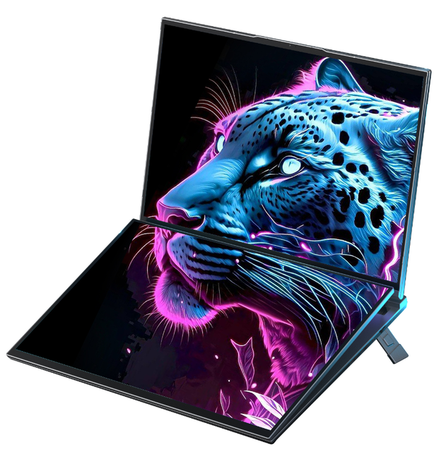 2024 New 16 + 16 Inch Dual Screen IPS Touch Screen Laptops I7 Business Computer Laptop