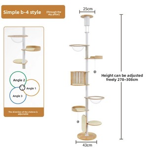 Centro Attività per Gatti <span class=keywords><strong>Cat</strong></span> Villa, Struttura per Arrampicata di Alta Qualità, Design Robusto, Resistente all'Usura, Sisal Sicuro e Non Tossico, Stile B4 - Product Image 3
