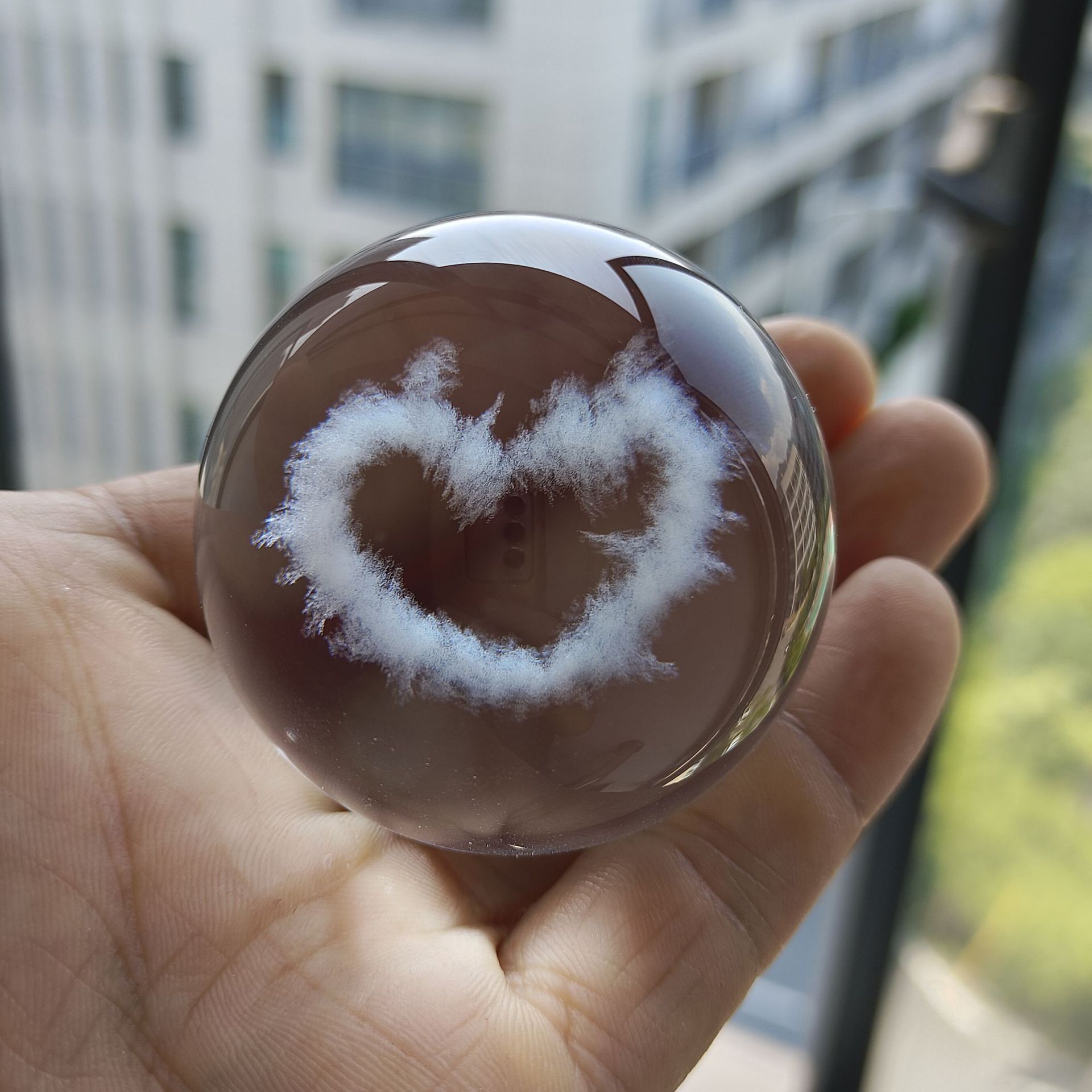 Coeur creux coloré