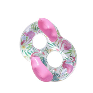 Pvc <b>Inflatable</b> Water <b>Float</b> Double Ring With Seat And Sunshade For Child Swimming Pool Use - Product Image 5