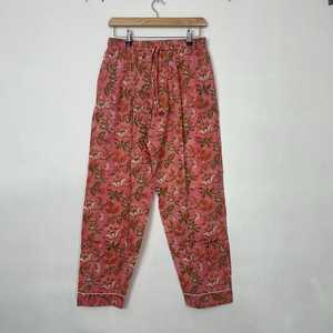 Pijama de Algodón con Estampado Floral Rosa para Mujer, Manga Larga, Cuello Camisero, Conjunto de Pijama Clásico de Longitud Completa - Product Image 5