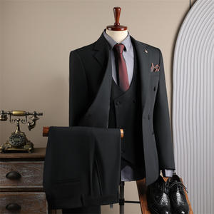 Slim Business Casual da uomo di alta qualità Blazer Color caffè traspirante doppio petto <span class=keywords><strong>sposo</strong></span> - Product Image 4