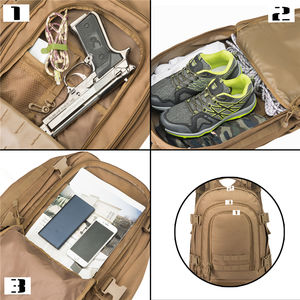 กระเป๋าเป้สะพายหลังยุทธวิธีขยายได้39-64ลิตรกระเป๋าเป้สะพายหลังยุทธวิธีความจุขนาดใหญ่ตั้งแคมป์ - Product Image 6