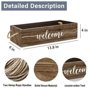 Wooden rustic <b>tea</b> bag organizer <b>box</b>, office desktop coffee bag organizer <b>box</b>, miscellaneous item <b>box</b>, solid wood - Product Image 4