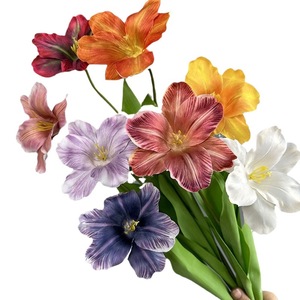 Ramo de <span class=keywords><strong>Tulipanes</strong></span> Artificiales de Plástico con Tacto Real, <span class=keywords><strong>Tulipanes</strong></span> Grandes Azules y Morados para Decoración de Bodas, Navidad, Eventos Nupciales y Fondos - Product Image 6