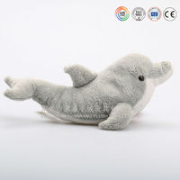 Vente flash - Peluche de dauphin rose brodée avec logo, douce et sûre, avec tailles personnalisables pour les promotions