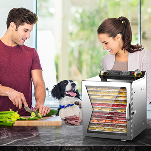 Deshidratador de Alimentos Mecánico para el Hogar, Libre de BPA, con 10 Bandejas de Acero Inoxidable 304, Temporizador de 24H y Control de Temperatura de 86-194F, para Carne Seca y Frutas - Product Image 6