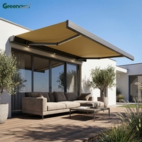 Auvents en aluminium rétractables pour terrasse, auvent de fenêtre de maison, porte, imperméable, gris, taille personnalisée