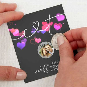 Premio di estrazione del biglietto di lotterie di nozze per vincere i favori dell'evento gratta e rivela la carta - Product Image 1